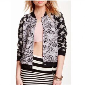 Free People Floral Bomber Jacket Medium